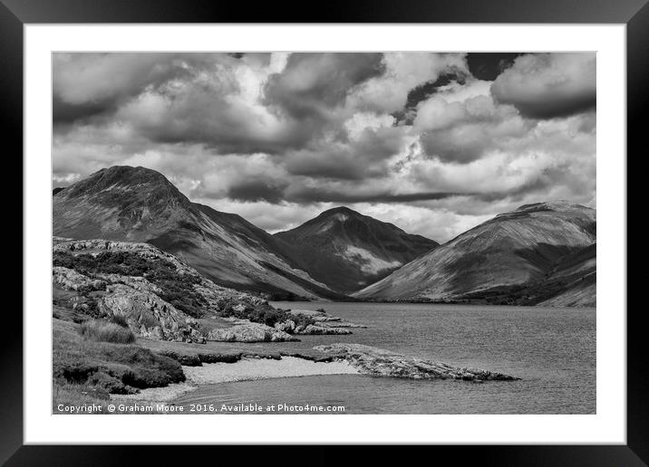Wastwater and Great Gable Framed Mounted Print by Graham Moore