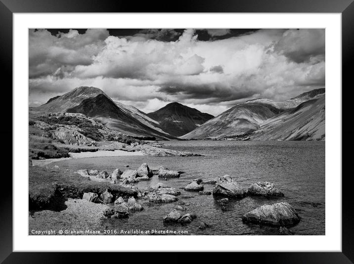 Wastwater stones Framed Mounted Print by Graham Moore