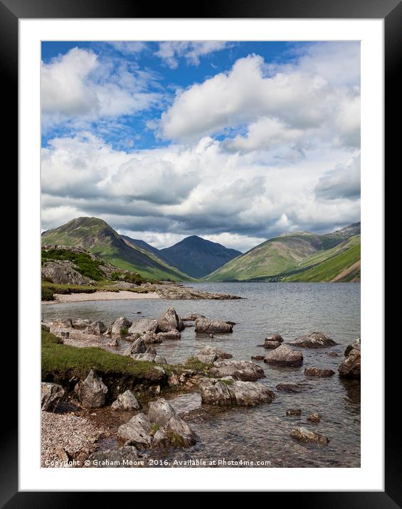 Wastwater stones Framed Mounted Print by Graham Moore