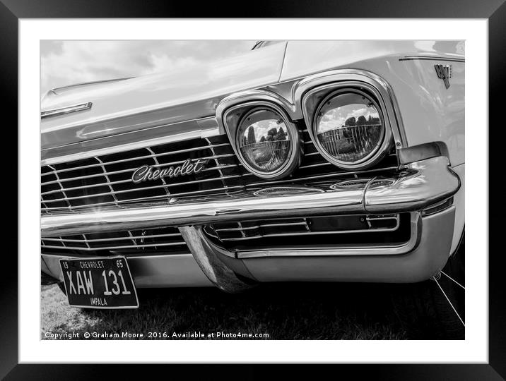 Chevrolet Impala Framed Mounted Print by Graham Moore