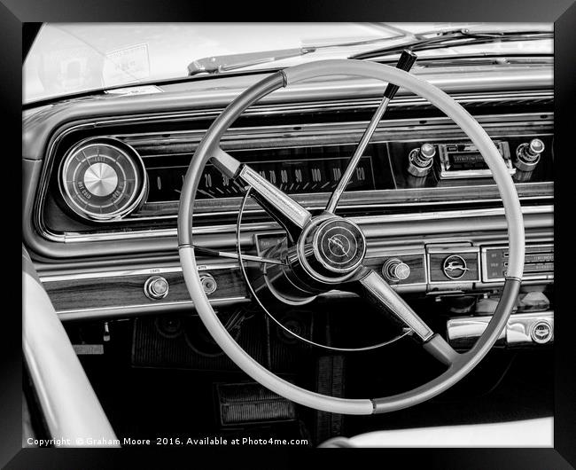 Chevrolet Impala interior Framed Print by Graham Moore