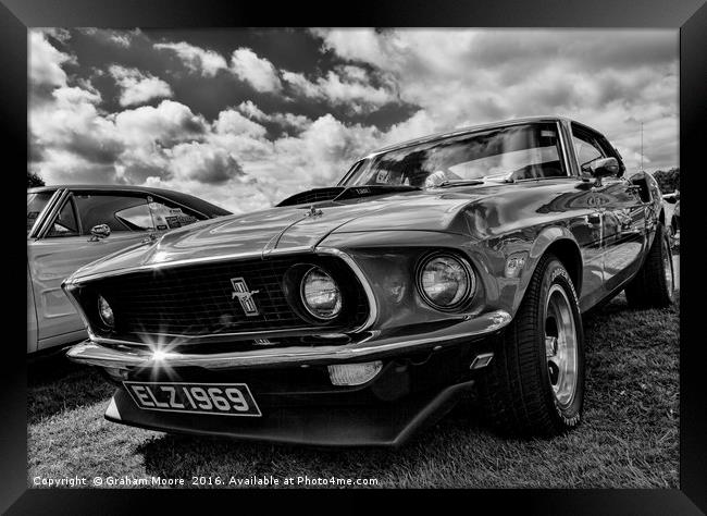Mustang Mach 1 Framed Print by Graham Moore