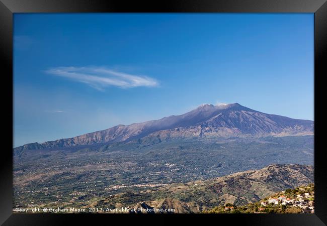 Mount Etna Framed Print by Graham Moore