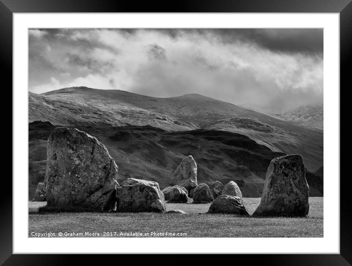 Castlerigg stone circle Framed Mounted Print by Graham Moore