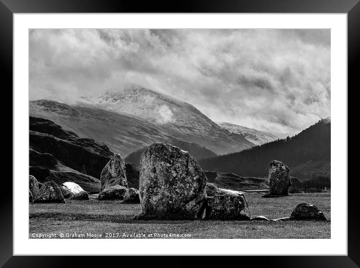 Castlerigg stone circle Framed Mounted Print by Graham Moore