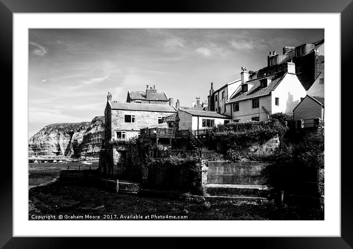Staithes village Framed Mounted Print by Graham Moore