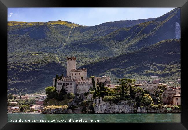 The castle at Malcesine Framed Print by Graham Moore