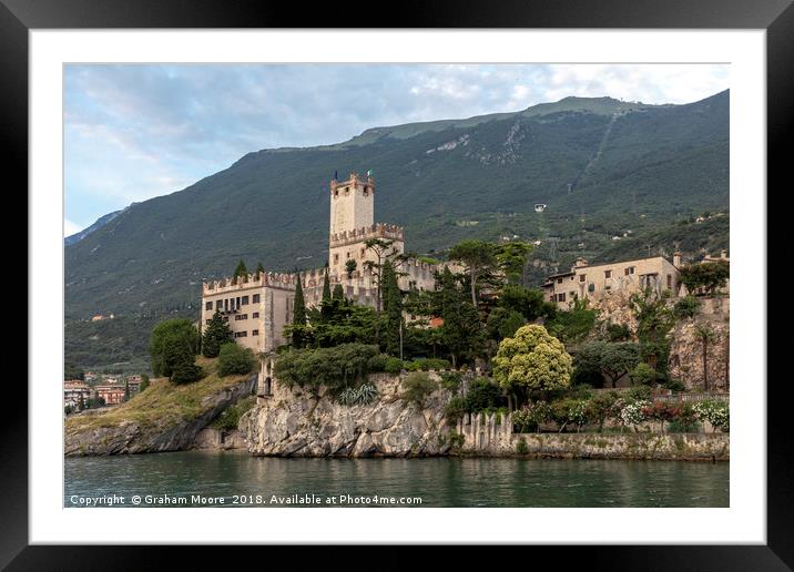 Castello Scaligero at Malcesine Framed Mounted Print by Graham Moore