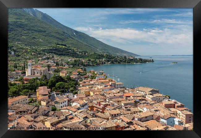 Malcesine from Castello Scaligero Framed Print by Graham Moore