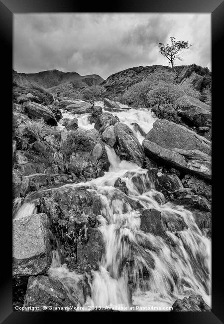 Ogwen Upper Falls  Framed Print by Graham Moore