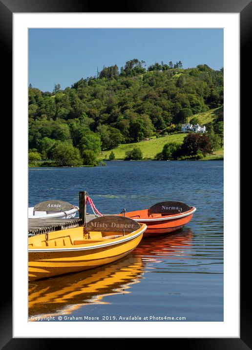 Grasmere pleasure boats Framed Mounted Print by Graham Moore