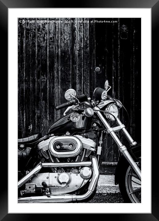 American motorcycle Framed Mounted Print by Graham Moore