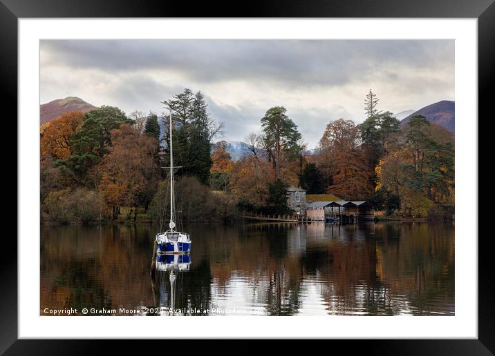 Derwentwater boathouse Framed Mounted Print by Graham Moore