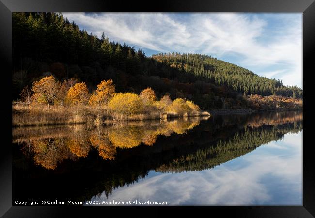 Bassenthwaite and autumn trees Framed Print by Graham Moore