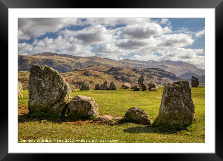 Castlerigg Stone Circle Framed Mounted Print by Graham Moore