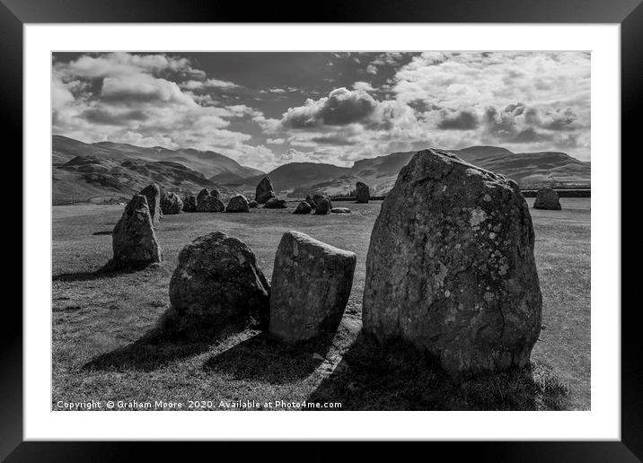 Castlerigg Stone Circle Framed Mounted Print by Graham Moore