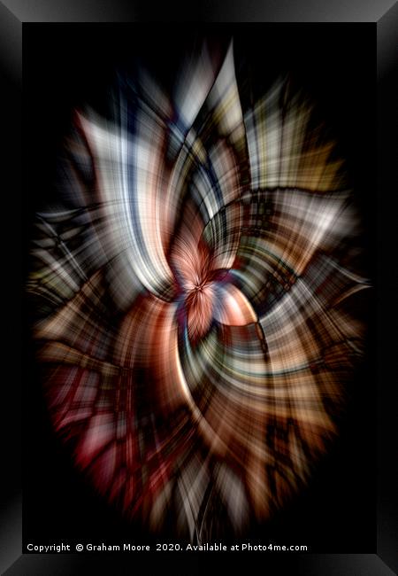 Abstract twirl effect from horse Framed Print by Graham Moore