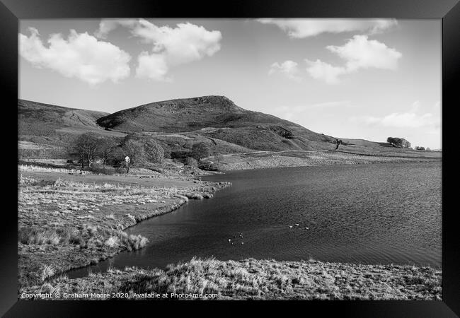 Embsay reservoir and Embsay Crag Framed Print by Graham Moore