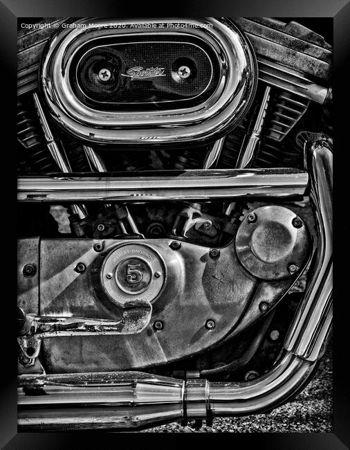 Harley Engine Framed Print by Graham Moore