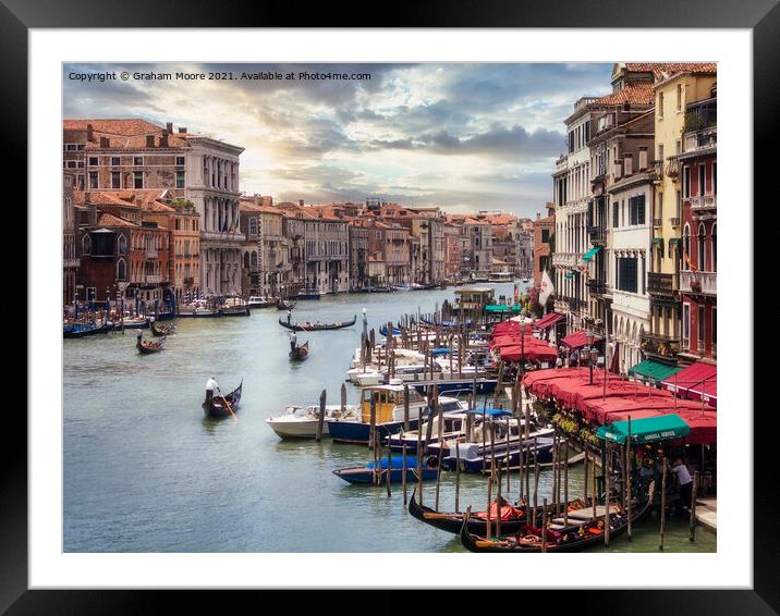 Venice Grand Canal Framed Mounted Print by Graham Moore