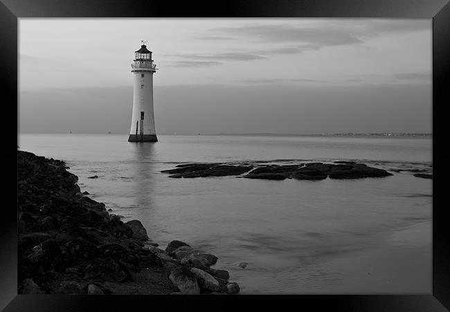 New Brighton lighthouse Framed Print by Paul Farrell Photography