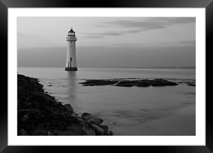 New Brighton lighthouse Framed Mounted Print by Paul Farrell Photography