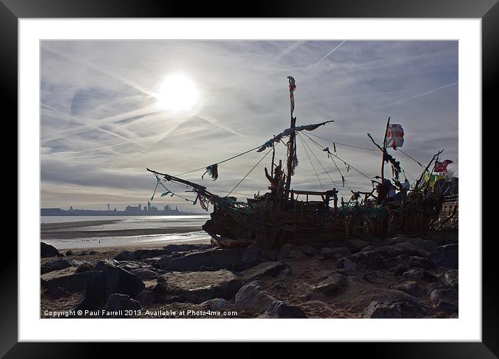 New Brightons Black Pearl pirate ship Framed Mounted Print by Paul Farrell Photography