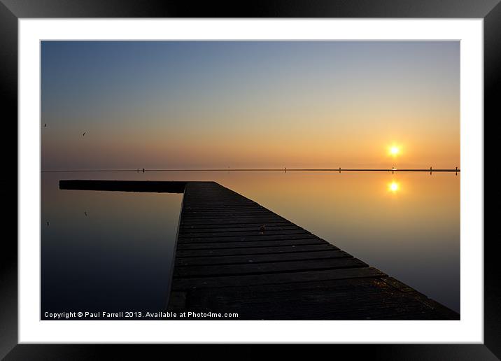 February sunset reflected Framed Mounted Print by Paul Farrell Photography