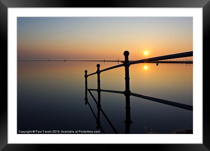 Wirral winter sunset Framed Mounted Print by Paul Farrell Photography
