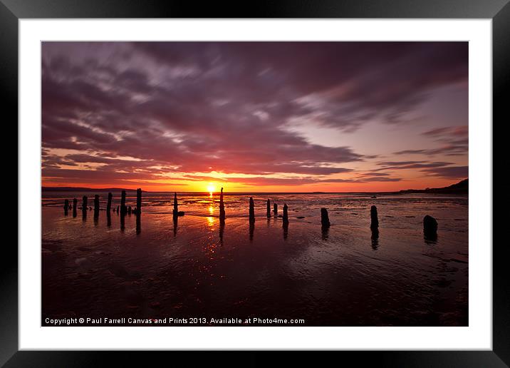 Caldy beach sunset 03/04/2013 Framed Mounted Print by Paul Farrell Photography