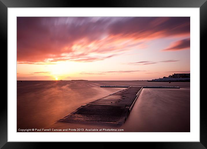 West Kirby marine lake sunset Framed Mounted Print by Paul Farrell Photography
