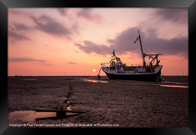 Meols beach sunset Framed Print by Paul Farrell Photography