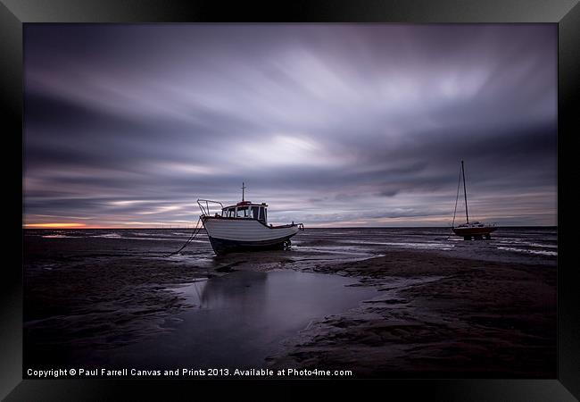 Boats on Meols beach Framed Print by Paul Farrell Photography