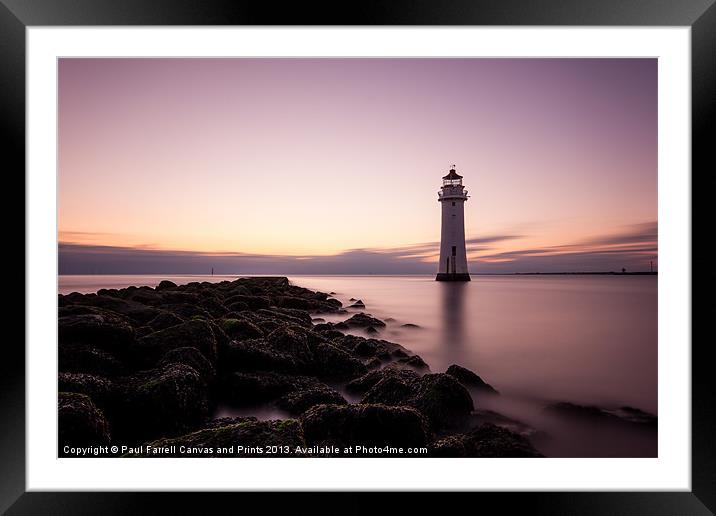 New Brighton dusk Framed Mounted Print by Paul Farrell Photography