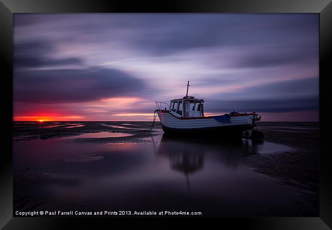 Moody Meols sunset Framed Print by Paul Farrell Photography