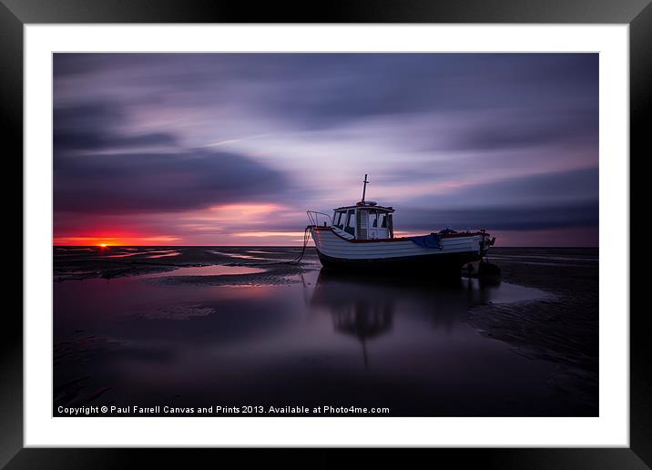 Moody Meols sunset Framed Mounted Print by Paul Farrell Photography