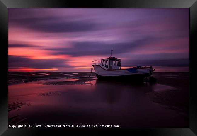 Meols July afterburn Framed Print by Paul Farrell Photography