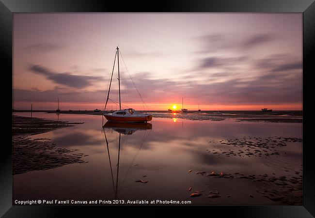 Another Meols sunset Framed Print by Paul Farrell Photography
