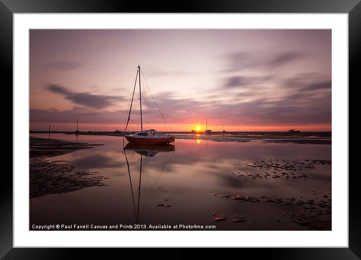 Another Meols sunset Framed Mounted Print by Paul Farrell Photography