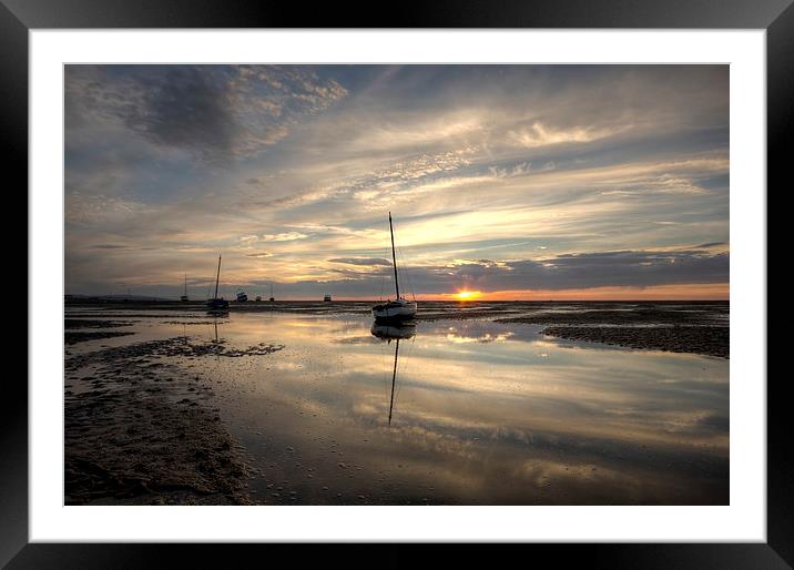 Reflecting at Meols Framed Mounted Print by Paul Farrell Photography