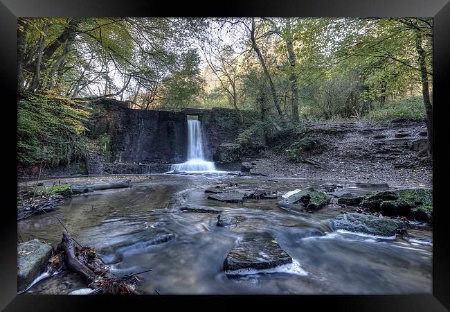Wepre park waterfall Framed Print by Paul Farrell Photography