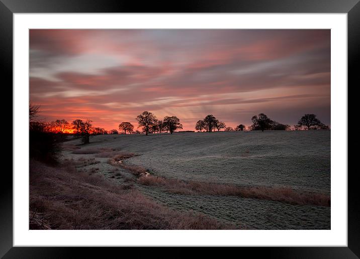 Frosty winter sunrise Framed Mounted Print by Paul Farrell Photography