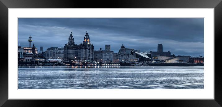 Moody Liverpool skyline Framed Mounted Print by Paul Farrell Photography
