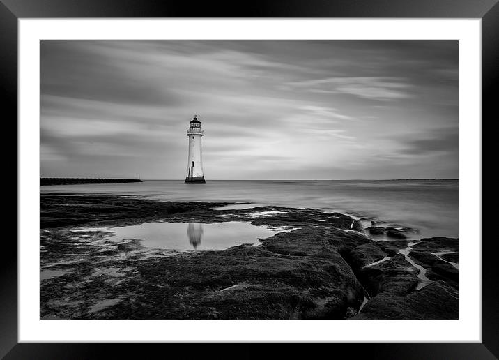 New Brighton mono Framed Mounted Print by Paul Farrell Photography