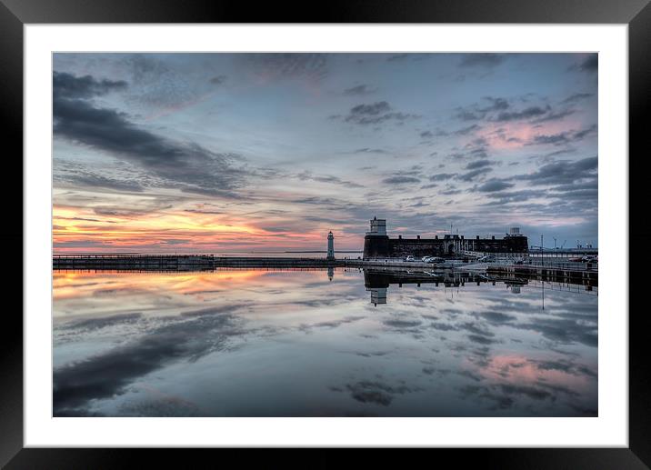  New Brighton reflectons Framed Mounted Print by Paul Farrell Photography