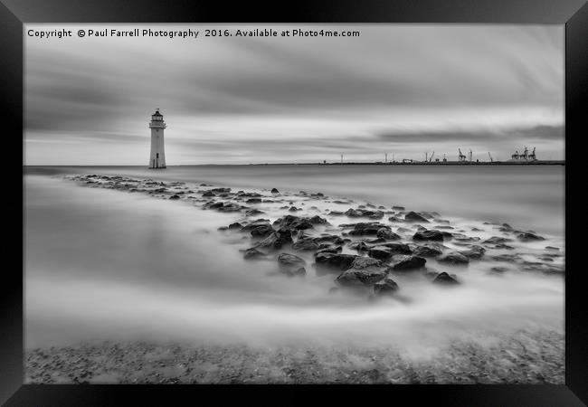 High tide at Perch Rock lighthouse in New Brighton Framed Print by Paul Farrell Photography