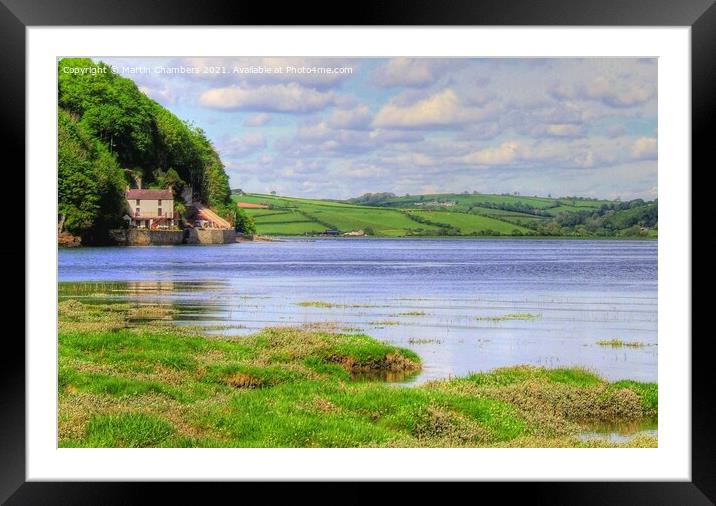 Dylan Thomas Boathouse Framed Mounted Print by Martin Chambers