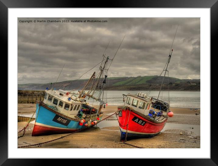 Newquay Fishing Boats Framed Mounted Print by Martin Chambers
