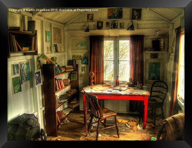 The Writing Shed, Dylan Thomas Framed Print by Martin Chambers