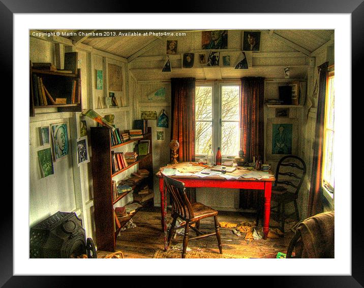The Writing Shed, Dylan Thomas Framed Mounted Print by Martin Chambers
